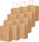 100-Packs Brown Paper Gift Bags with Handles Bulk 8.26"×6"×3.15" Small Size Gift Bags Multiple Uses